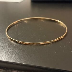 Solid 10k 10kt Yellow Gold Vintage Bangle Bracelet